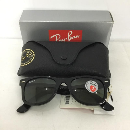 レイバン Ray-Ban めがね・サングラス サングラス RB2140 WAYFARER カラーレンズ ケース付き polarized 偏光サングラス ロゴ、文字 黒 / ブラック /  メンズ USED 古着 中古 10125992