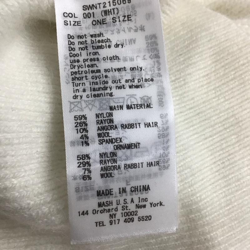 スナイデル SNIDEL ニット、セーター 長袖 SWNT215069 デフォルメーションニットトップス 無地 白 / ホワイト /  レディース USED 古着 中古 10136898