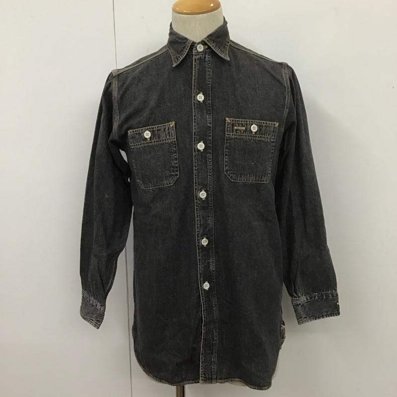 ウエアハウス WAREHOUSE シャツ、ブラウス 長袖 長袖シャツ カジュアルシャツ カラーシャツ 古着 36 無地 黒 / ブラック /  メンズ USED 古着 中古 10107789