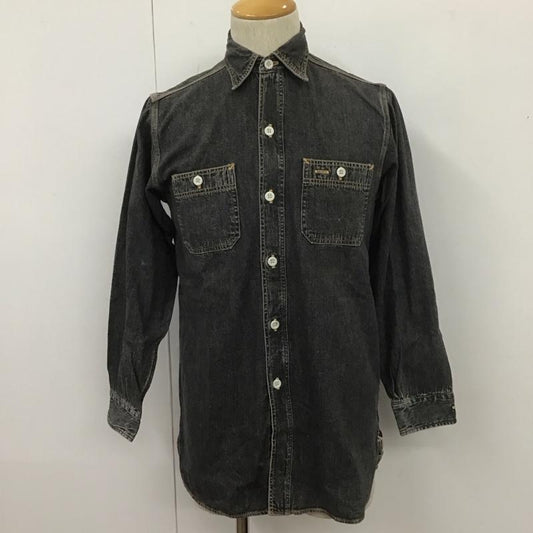 ウエアハウス WAREHOUSE シャツ、ブラウス 長袖 長袖シャツ カジュアルシャツ カラーシャツ 古着 36 無地 黒 / ブラック /  メンズ USED 古着 中古 10107789