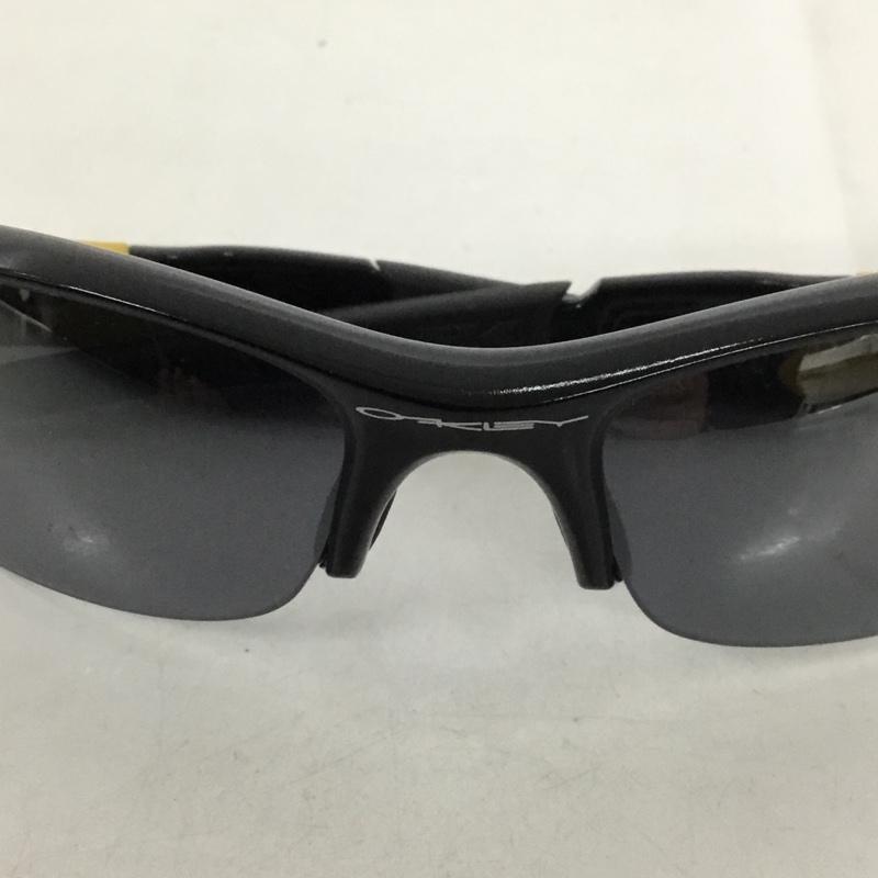 オークリー OAKLEY めがね・サングラス サングラス 12-762 FLAK JACKET スポーツサングラス ミラーレンズ ロゴ、文字 黒 / ブラック / X 黄 / イエロー /  メンズ USED 古着 中古 10129361