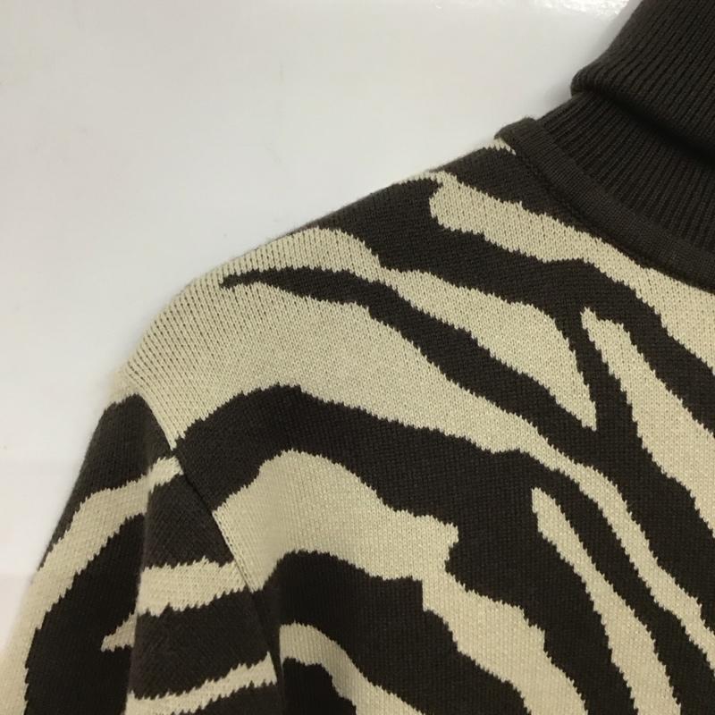 スローバイスライ THROW by SLY ニット、セーター 長袖 030DA070-5470 ZEBRA MG TURTLE TOPS FREE ゼブラ柄 マルチカラー / マルチカラー /  レディース USED 古着 中古 10140222