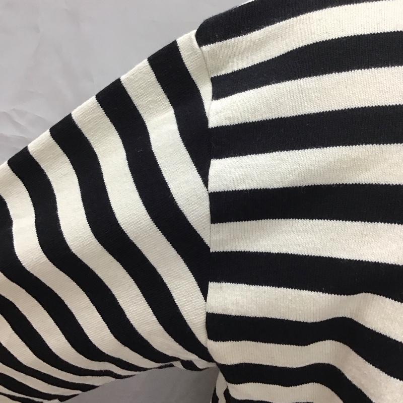 ギャングスタービル GANGSTERVILLE カットソー 長袖 長袖カットソー ヘンリーネックカットソー ロングスリーブカットソー XL ボーダー柄 白 / ホワイト / X 黒 / ブラック /  メンズ USED 古着 中古 10113155