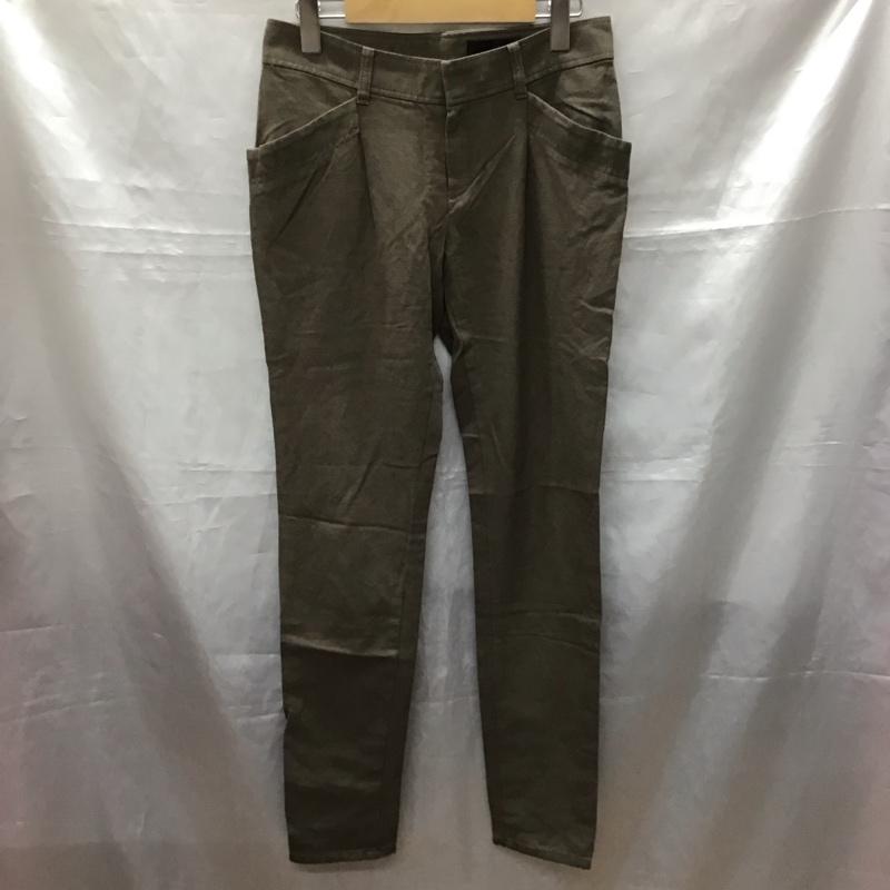 アンタイトル UNTITLED パンツ スラックス JI153-63412JJ コットン ウール 2 無地 茶 / ブラウン /  レディース USED 古着 中古 10115459