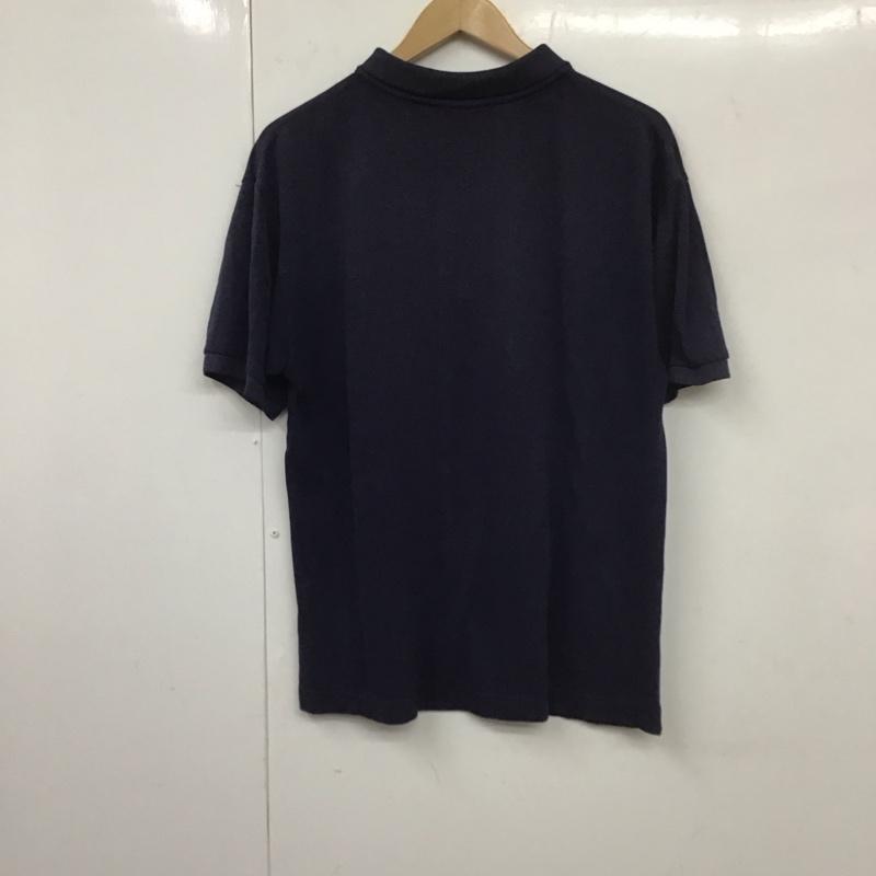 ラコステ LACOSTE ポロシャツ 半袖 半袖ポロシャツ 半袖カットソー カラーシャツ 6 ロゴ、文字 紺 / ネイビー /  メンズ USED 古着 中古 10131121