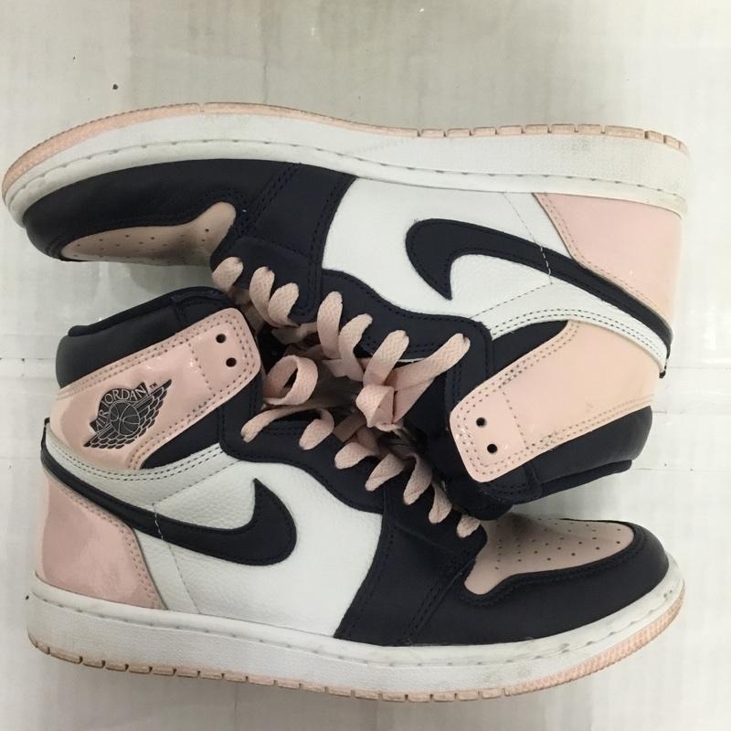 ナイキ NIKE スニーカー スニーカー DD9335-641 W AIR JORDAN 1 RETRO HIGH OG 26cm 箱有 26.0cm ロゴ、文字 白 / ホワイト / X 桃 / ピンク / X 紺 / ネイビー /  メンズ USED 古着 中古 10123798