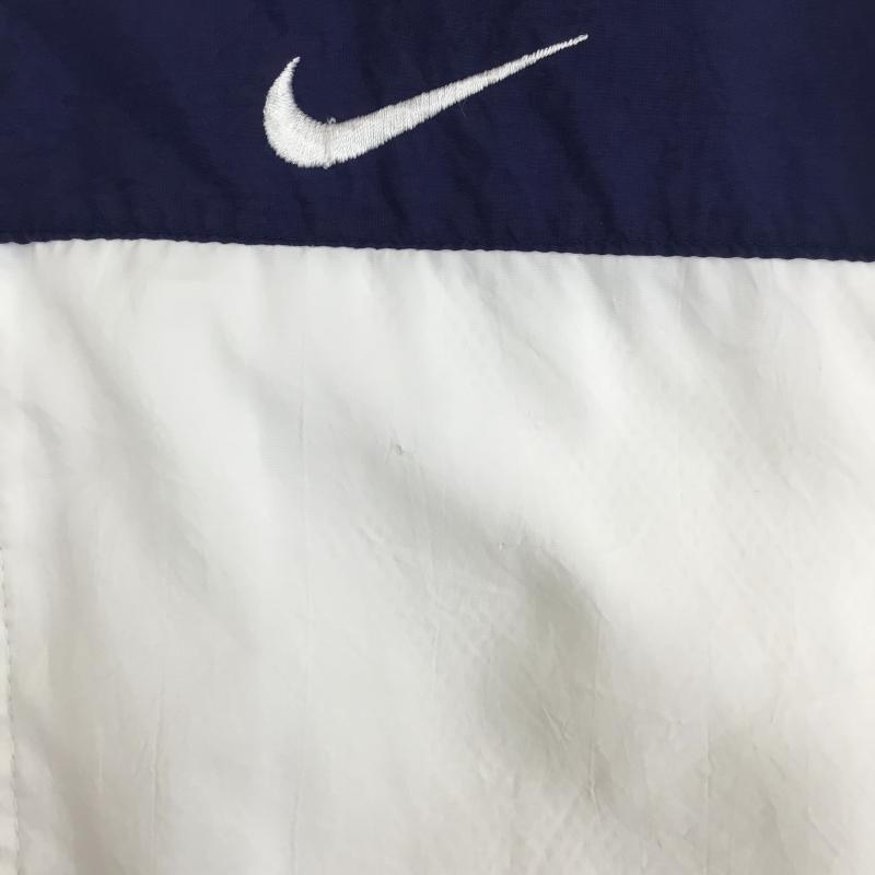 ナイキ NIKE ジャケット、上着 ジャンパー、ブルゾン 90s M 刺繍 白 / ホワイト / X 紺 / ネイビー /  メンズ USED 古着 中古 10142562