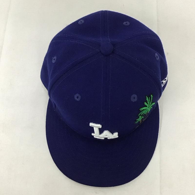 ニューエラ NEW ERA 帽子 キャップ LA ロサンゼルス ドジャース メジャーリーグ 59FIFTY タコス ロゴ、文字 青 / ブルー /  メンズ USED 古着 中古 10132437