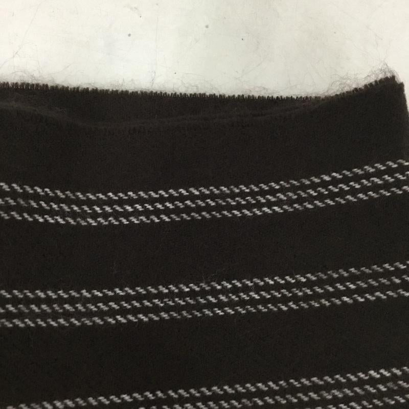 ビームス BEAMS マフラー マフラー フリンジ ストライプ ダークブラウン / ダークブラウン / X 白 / ホワイト /  メンズ USED 古着 中古 10130584