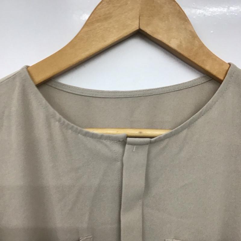 ロペピクニック ROPE  PICNIC ワンピース ロングスカート 半袖ロングワンピース シャツワンピース 38 無地 ベージュ / ベージュ /  レディース USED 古着 中古 10149693
