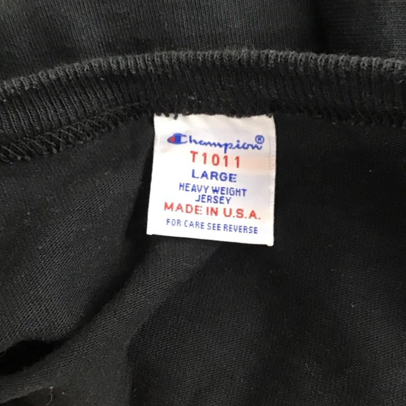 チャンピオン Champion Tシャツ 半袖 L 無地 黒 / ブラック /  メンズ USED 古着 中古 10107997