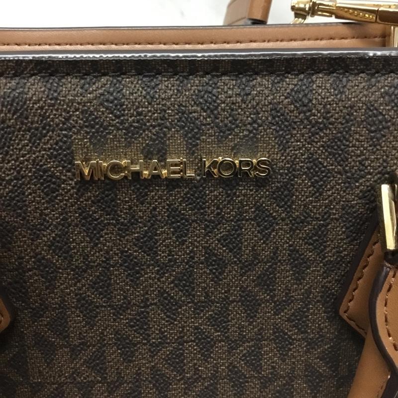 マイケルコース MICHAEL KORS ハンドバッグ ハンドバッグ 35T0GWXM8B 2WAY ショルダーバッグ 総柄 茶 / ブラウン / X ダークブラウン / ダークブラウン /  レディース USED 古着 中古 10107880