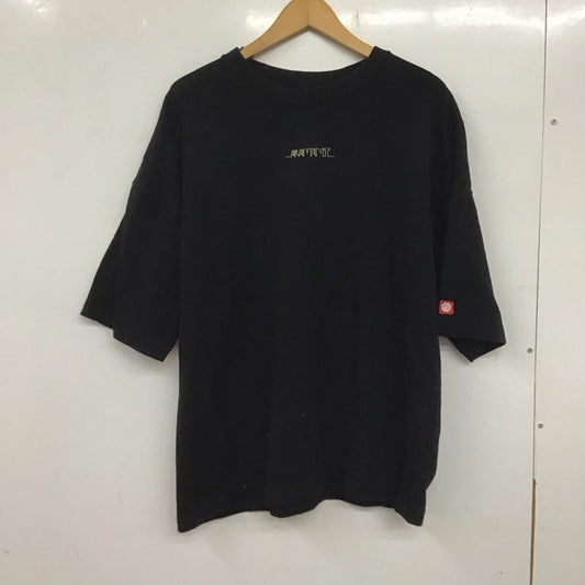エレメント ELEMENT Tシャツ 半袖 半袖カットソー プリントTシャツ クルーネックカットソー L ロゴ、文字 黒 / ブラック /  メンズ USED 古着 中古 10137954