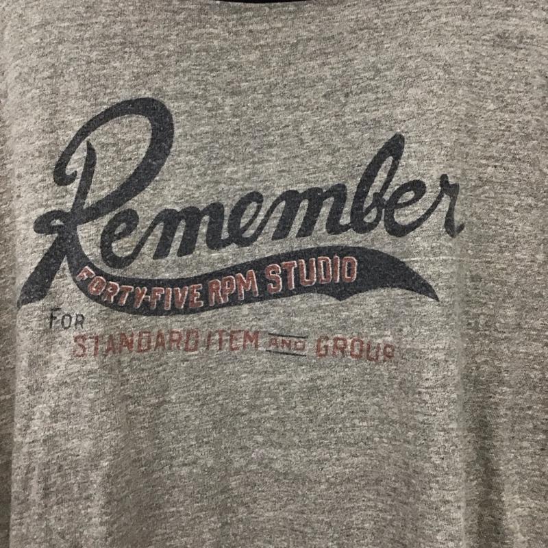 フォーティーファイブアールピーエム 45RPM Tシャツ 半袖 半袖カットソー プリントTシャツ クルーネックカットソー 3 ロゴ、文字 茶 / ブラウン /  メンズ USED 古着 中古 10140545