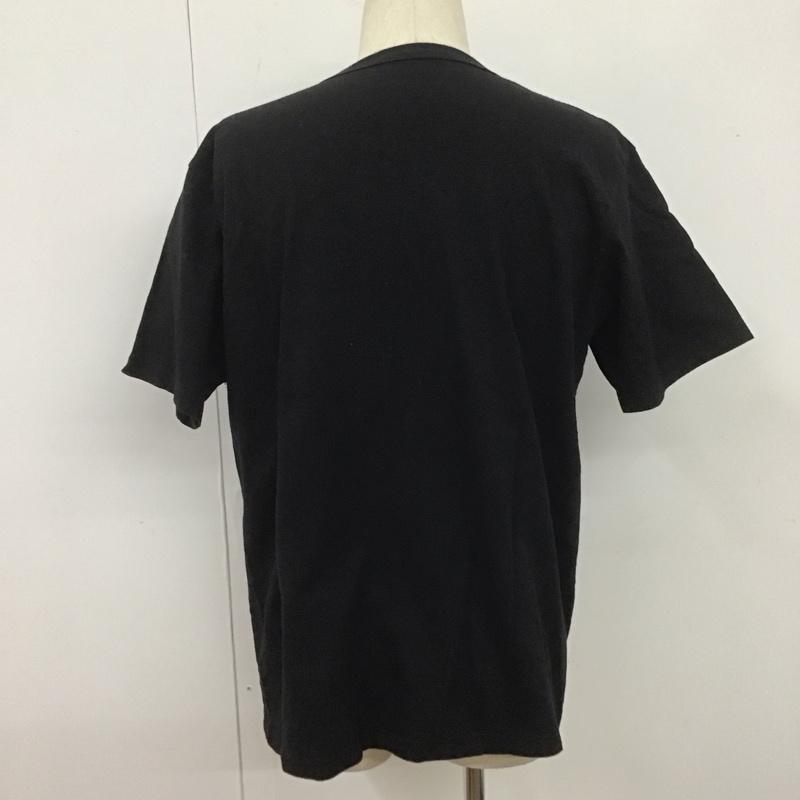 桃太郎ジーンズ MOMOTARO JEANS Tシャツ 半袖 半袖カットソー プリントTシャツ クルーネックカットソー XL 無地 黒 / ブラック /  メンズ USED 古着 中古 10107210