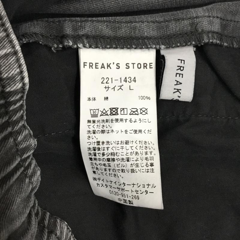 フリークスストア FREAK S STORE パンツ ワークパンツ、ペインターパンツ ワイドパンツ カジュアルパンツ ワークパンツ L 無地 黒 / ブラック /  メンズ USED 古着 中古 10122329