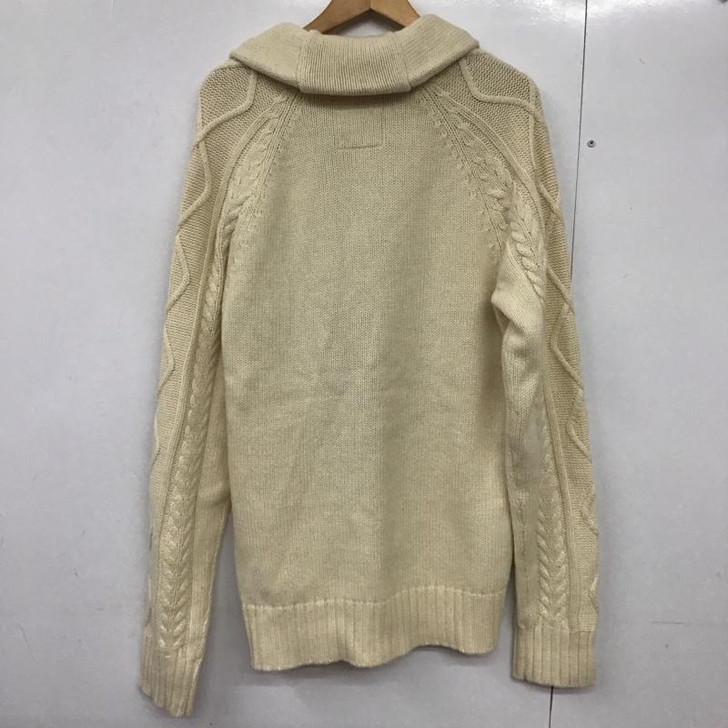 アメリカンイーグル AMERICANEAGLE カーディガン 長袖 長袖ニットカーディガン 前ボタン L 無地 白 / ホワイト /  メンズ USED 古着 中古 10143190