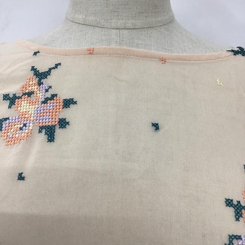 リリー ブラウン Lily Brown ワンピース ロングスカート LWFO161052 クロスステッチ刺繍ロングワンピ 長袖 FREE 刺繍 桃 / ピンク /  レディース USED 古着 中古 10107164