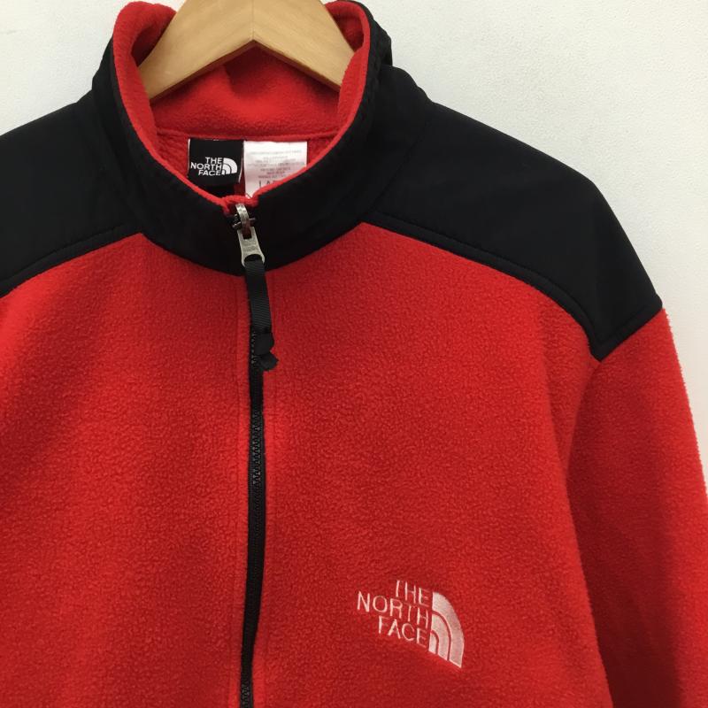 ザノースフェイス THE NORTH FACE ジャケット、上着 ジャケット、ブレザー L ロゴ、文字 黒 / ブラック / X 赤 / レッド /  メンズ USED 古着 中古 10139433