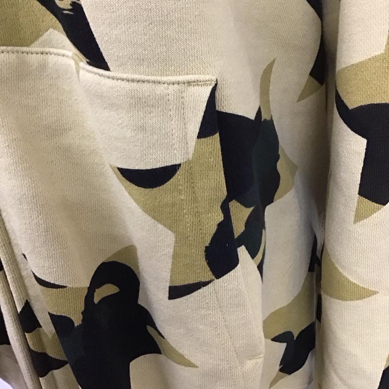 アベイシングエイプ A BATHING APE パーカー 長袖 1930-115-008 STAR CAMO フルジップ 裏起毛 XL 総柄 ベージュ / ベージュ /  メンズ USED 古着 中古 10107427