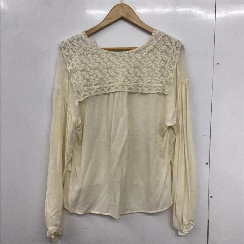 ローリーズファーム LOWRYS FARM シャツ、ブラウス 長袖 S 無地 アイボリー / アイボリー /  レディース USED 古着 中古 10148551