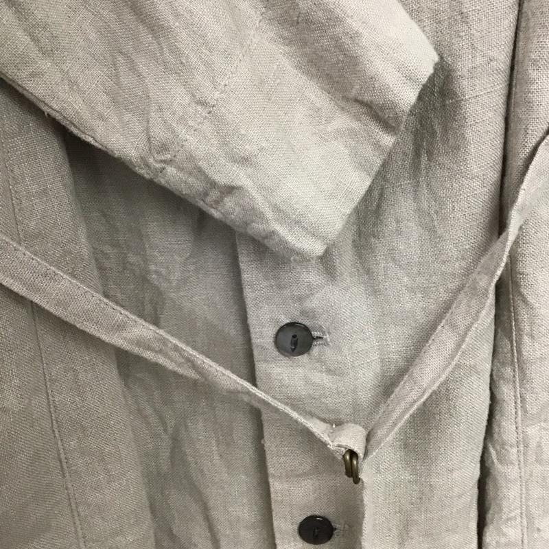 ニコアンド niko and... ワンピース ひざ丈スカート ON41AK21NN リネン リネンコート 3 無地 アイボリー / アイボリー /  レディース USED 古着 中古 10146926