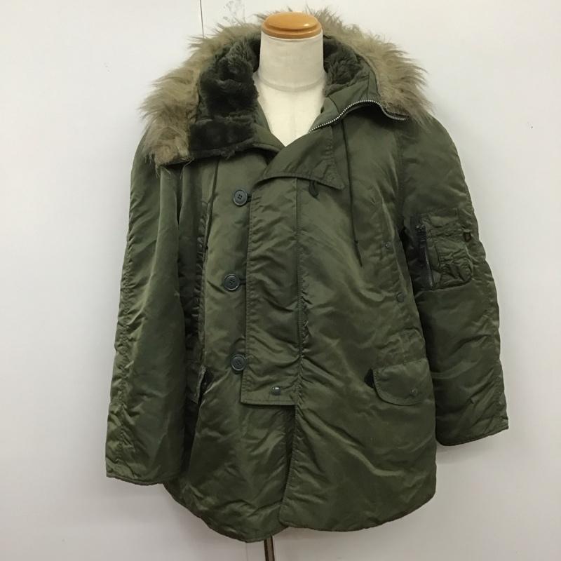 アルファインダストリー Alpha Industries ジャケット、上着 ジャンパー、ブルゾン ジップアップジャケット ジャンパー ジャケット usa製 アウター L 無地 カーキ / カーキ /  メンズ USED 古着 中古 10123955