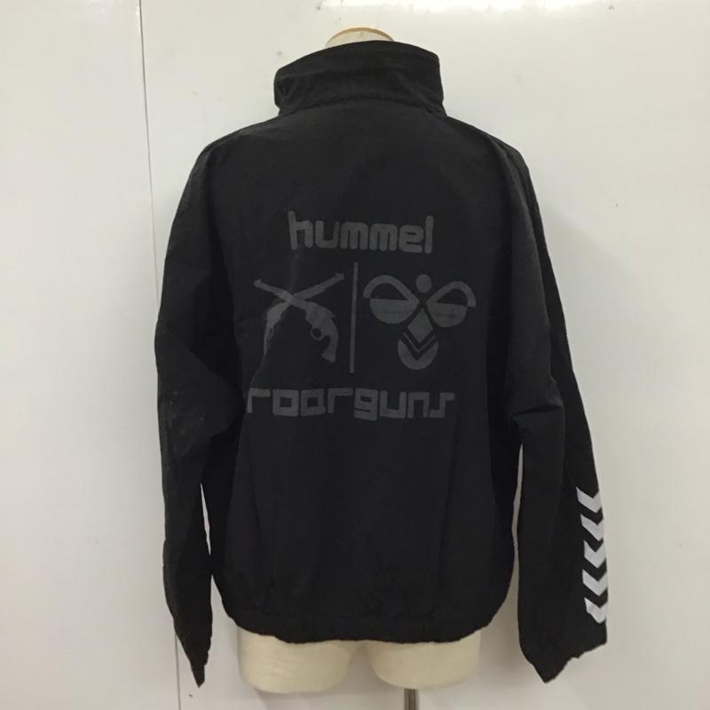 ヒュンメル hummel ジャケット、上着 ジャンパー、ブルゾン roarguns L プリント X 刺繍 黒 / ブラック /  メンズ USED 古着 中古 10109345