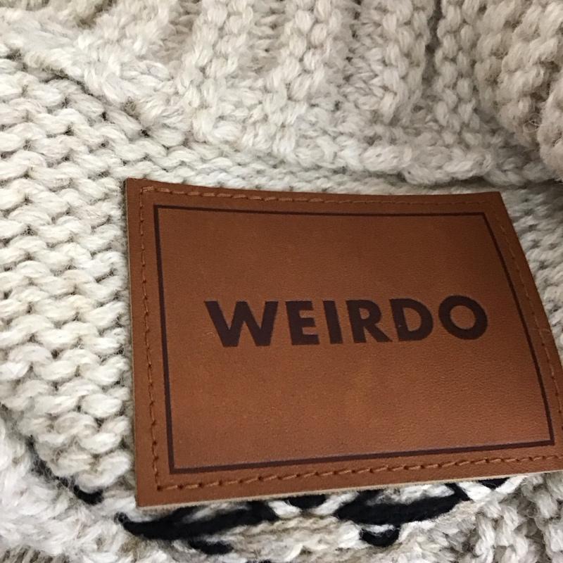 ウィアード WEIRDO カーディガン 長袖 ウルフ 日本製 ニット L  マルチカラー / マルチカラー /  メンズ USED 古着 中古 10115070