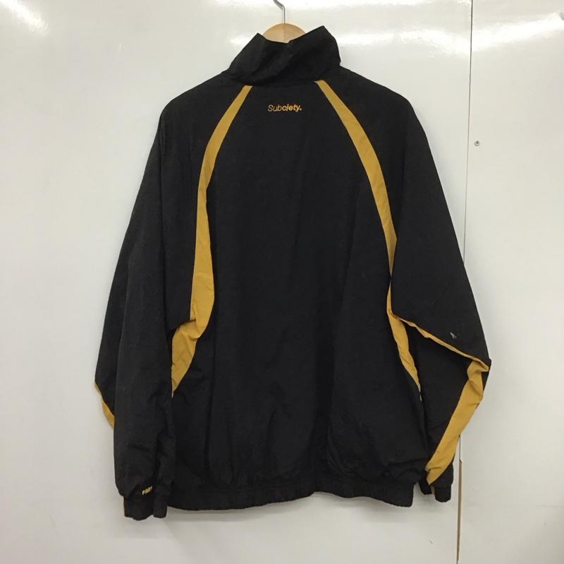 サブサエティ Subciety ジャケット、上着 ジャンパー、ブルゾン ジップアップジャンパー スタンドネック アウター XL ロゴ、文字 黒 / ブラック /  メンズ USED 古着 中古 10132596