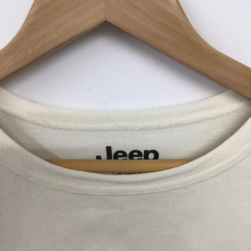 古着 USED Tシャツ 長袖 JP171135C08 ヘビーコットン ロングスリーブ Tシャツ Jeep ロンT L ロゴ、文字 アイボリー / アイボリー /  メンズ USED 古着 中古 10146337