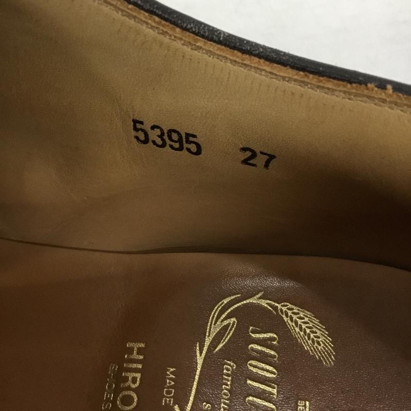 スコッチグレイン SCOTCH GRAIN シューズ シューズ 5395 ウイングチップ ビジネスシューズ 27 27.0cm 無地 ダークブラウン / ダークブラウン /  メンズ USED 古着 中古 10149665