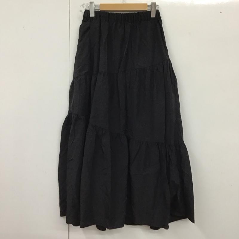 ローリーズファーム LOWRYS FARM スカート ロングスカート フレアスカート ロングスカート カジュアルスカート FREE 無地 黒 / ブラック /  レディース USED 古着 中古 10129526