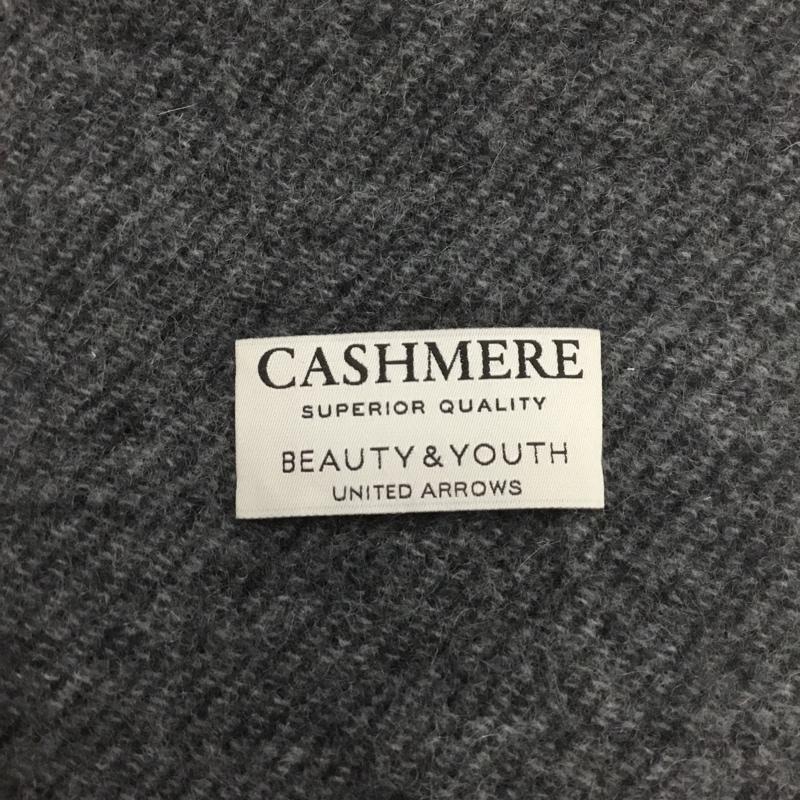 ビューティアンドユース BEAUTY&YOUTH マフラー マフラー カシミヤ フリンジ チェック 灰 / グレー / X ダークグレー / ダークグレー /  メンズ USED 古着 中古 10142732