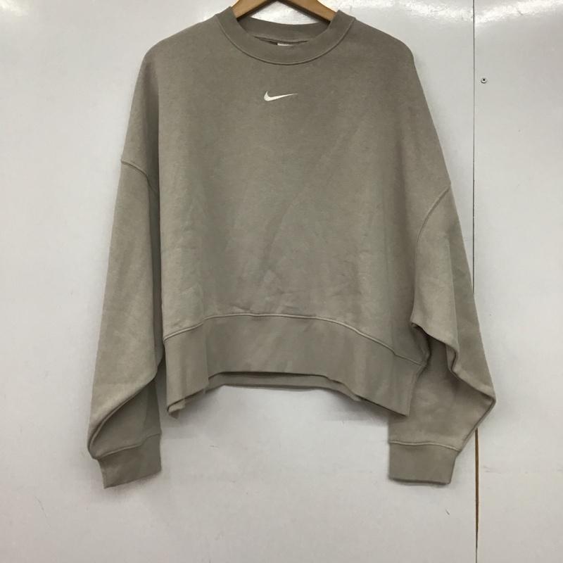 ナイキ NIKE トレーナー 長袖 dr5918-236 フェニックスFLCOSクルーL/Sトップ スウェット L ロゴ、文字 灰 / グレー /  レディース USED 古着 中古 10145140