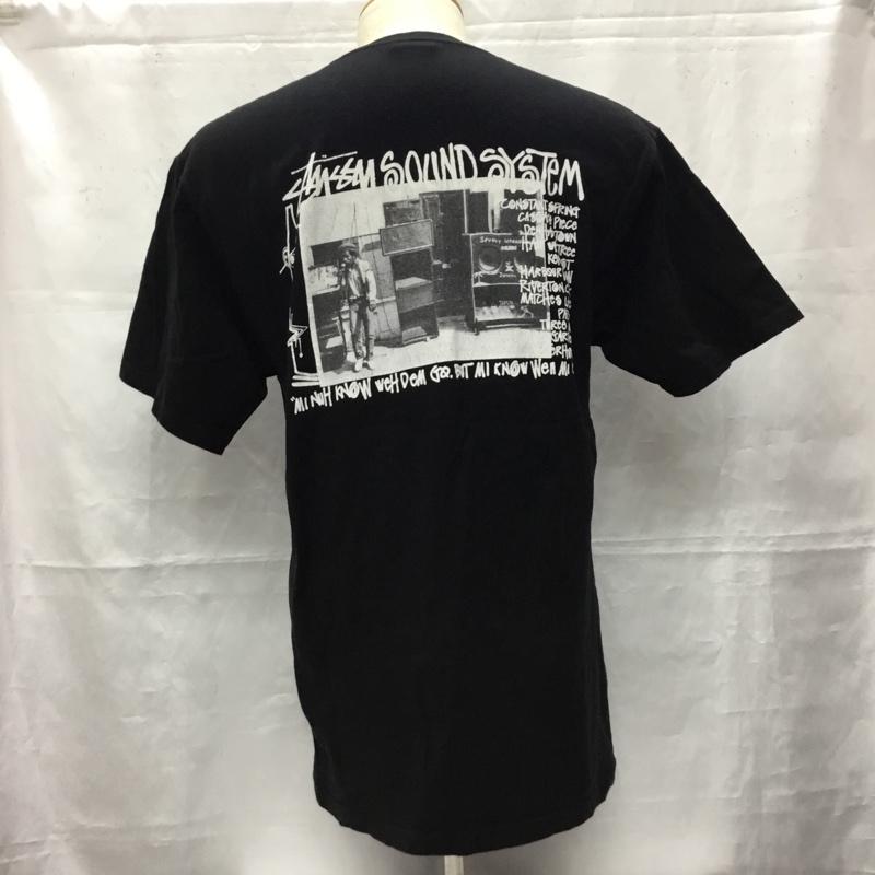 ステューシー STUSSY Tシャツ 半袖 M ロゴ、文字 黒 / ブラック /  メンズ USED 古着 中古 10106495