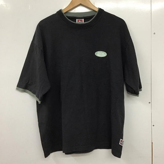 ベンデイビス BEN DAVIS Tシャツ 半袖 半袖カットソー プリントTシャツ クルーネックカットソー L ロゴ、文字 黒 / ブラック /  メンズ USED 古着 中古 10133639