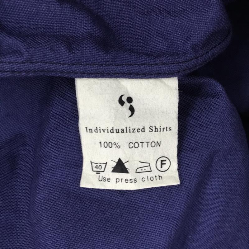 インディビジュアライズドシャツ INDIVIDUALIZED SHIRTS シャツ、ブラウス 長袖 ボタンダウンシャツ 無地 紺 / ネイビー /  メンズ USED 古着 中古 10108879