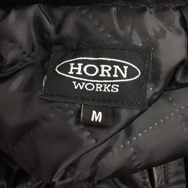 ホーンワークス HORN WORKS ジャケット、上着 ジャンパー、ブルゾン ライダースジャケット ジップアップジャケット アウター カラージャケット M 無地 黒 / ブラック /  メンズ USED 古着 中古 10109840