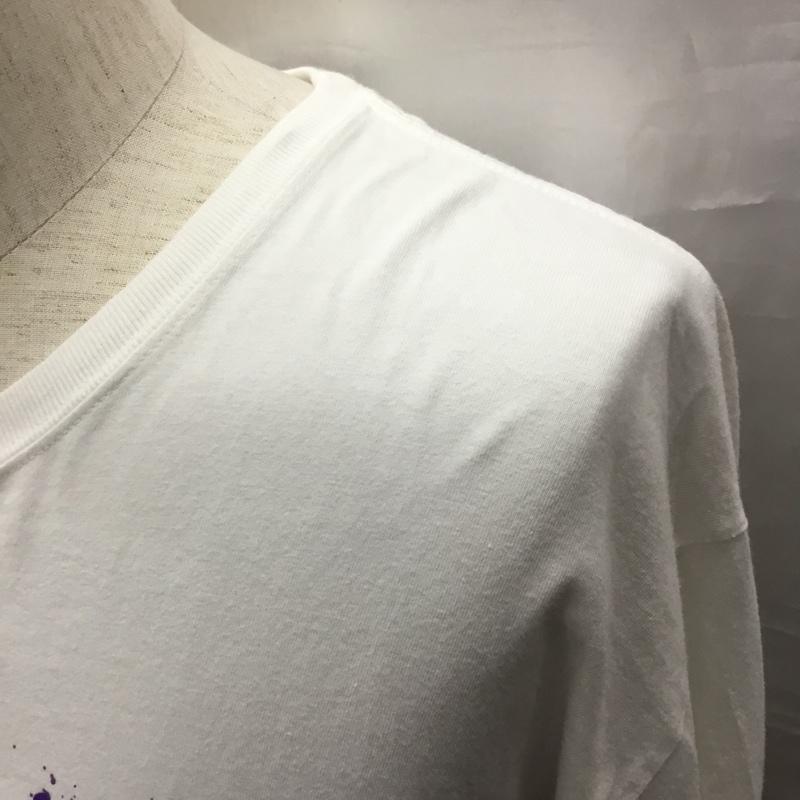 ネイバーフッド NEIGHBORHOOD カットソー 長袖 長袖カットソー クルーネックカットソー ロングスリーブカットソー プリントTシャツ L ロゴ、文字 白 / ホワイト /  メンズ USED 古着 中古 10117527