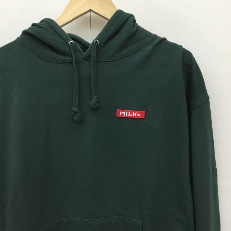 ミルクフェド MILKFED. パーカー 長袖 FREE ロゴ、文字 緑 / グリーン /  レディース USED 古着 中古 10138267