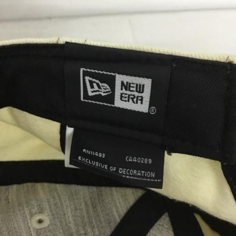 ニューエラ NEW ERA 帽子 キャップ NY ヤンキース MoMA Edition ロゴ、文字 紺 / ネイビー / X アイボリー / アイボリー /  メンズ USED 古着 中古 10144324