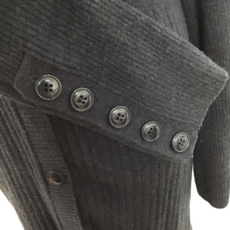 ザラ ZARA カーディガン 長袖 5507 106 407 Vネック ロング丈 M 無地 紺 / ネイビー /  レディース USED 古着 中古 10122489