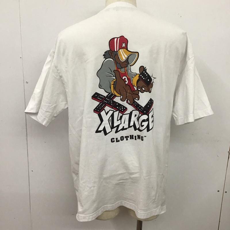 エクストララージ XLARGE Tシャツ 半袖 半袖カットソー プリント XL ロゴ、文字 白 / ホワイト /  メンズ USED 古着 中古 10125308