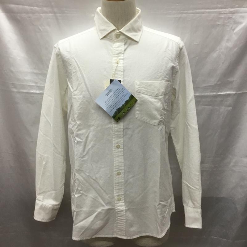 エディーバウアー Eddie Bauer シャツ、ブラウス 長袖 オックスフォード タグ付き S 無地 白 / ホワイト /  メンズ USED 古着 中古 10116082