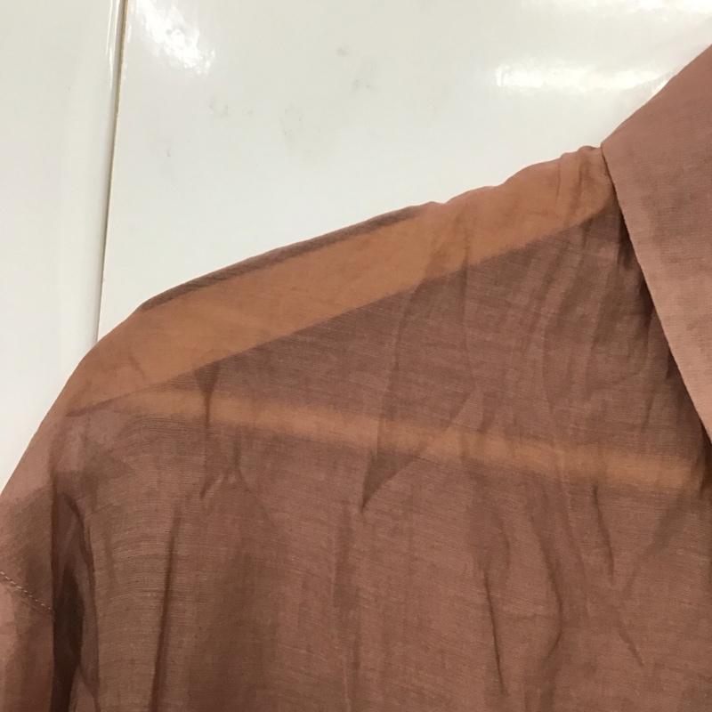 ムルーア MURUA シャツ、ブラウス 長袖 シアーシャツ FREE 無地 茶 / ブラウン /  レディース USED 古着 中古 10130873