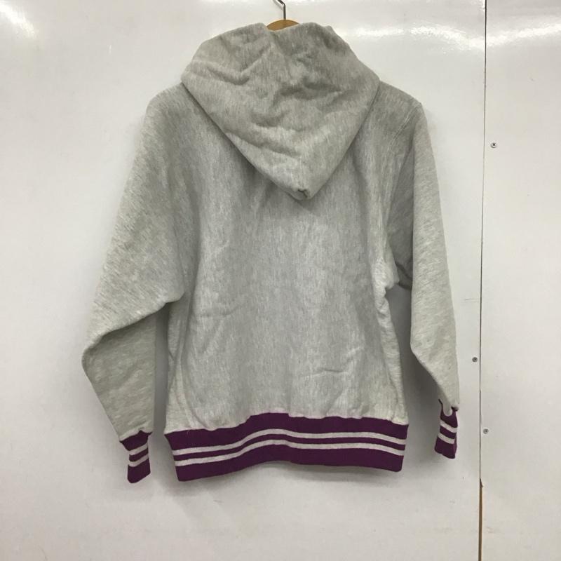 チャンピオン Campion パーカー 長袖 長袖パーカー プルオーバーパーカー スウェット 90s reverse weave リブライン usa製 M ロゴ、文字 灰 / グレー /  メンズ USED 古着 中古 10148557