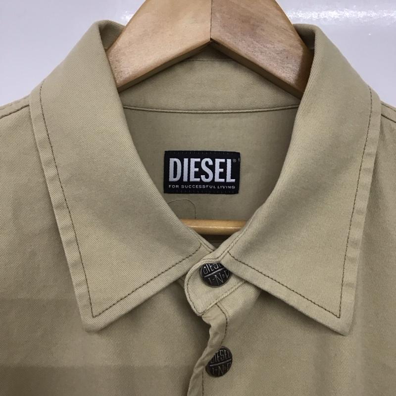 ディーゼル DIESEL ジャケット、上着 ジャケット、ブレザー カジュアルジャケット アウター カラージャケット フロントボタン XL ロゴ、文字 ベージュ / ベージュ /  メンズ USED 古着 中古 10145997