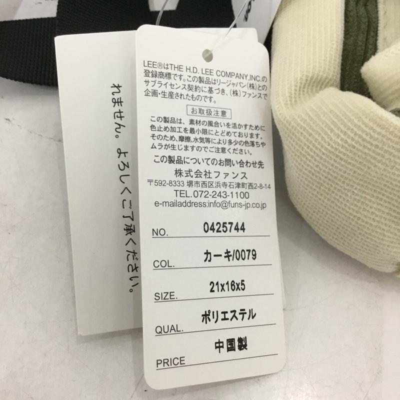 リー Lee ショルダーバッグ ショルダーバッグ 425744 バイカラーコーデュロイショルダーバッグ タグ付き ロゴ、文字 カーキ / カーキ / X アイボリー / アイボリー /  レディース USED 古着 中古 10136345