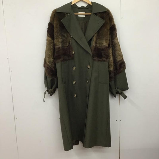 ムルーア MURUA コート コート一般 011850001101-01 ロングコート アウター FREE 無地 カーキ / カーキ /  レディース USED 古着 中古 10147091